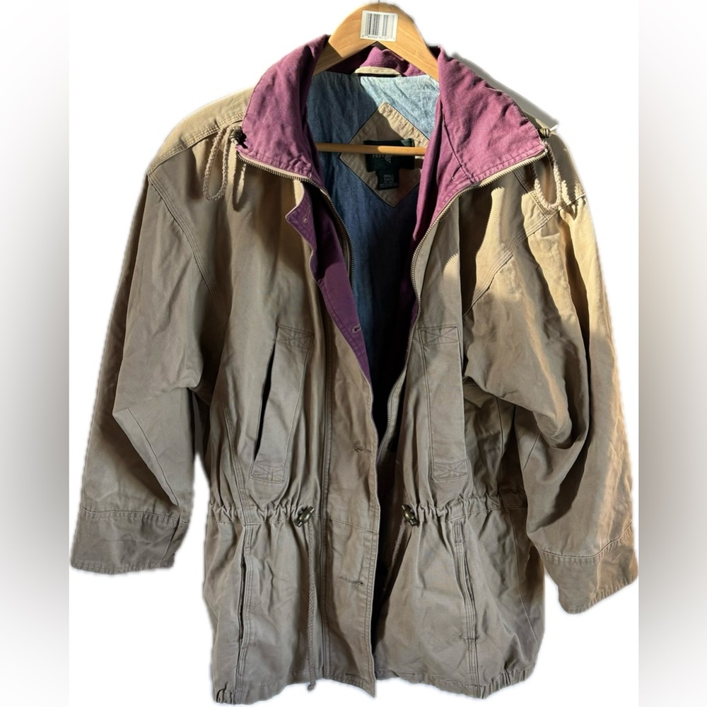 Vintage HUNT CLUB Utility Anorak Style Tan Field Jacket